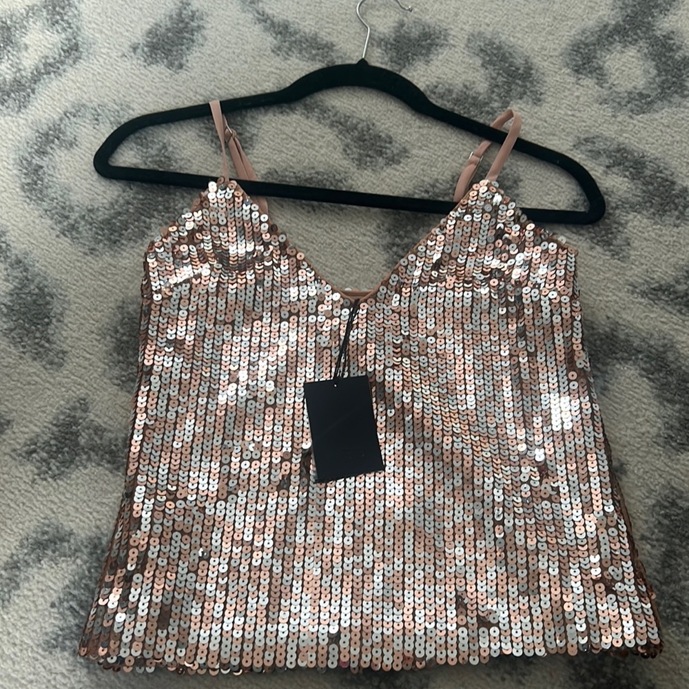 Signe Cami Top in Silver & Rose Gold NBD New with Tags!!